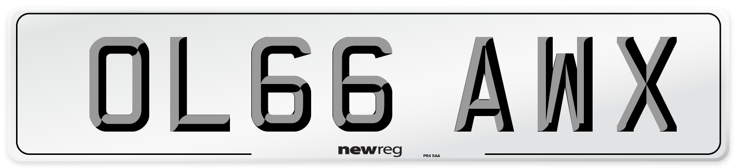 OL66 AWX Number Plate from New Reg
